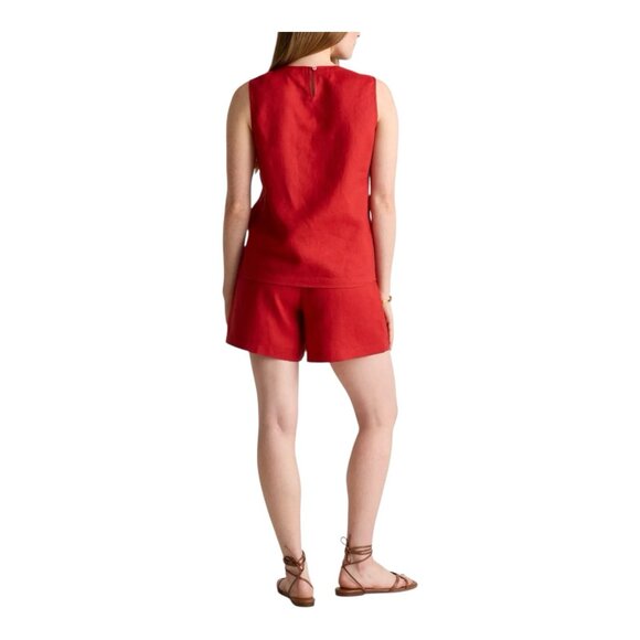 Quince 100% European Linen Tank Chile Red Size Small Classic Quiet Luxury NWT - Picture 3 of 10